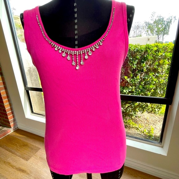 TOO SHE SHE RHINESTONE TANK TOP SIZE LARGE PURCHASED AT NORDSTROM LAS VEGAS - Picture 1 of 9